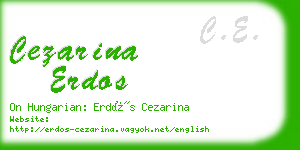 cezarina erdos business card